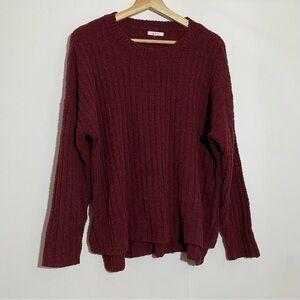 Maurices women soft long sleeve  crewneck maroon sweater size XL